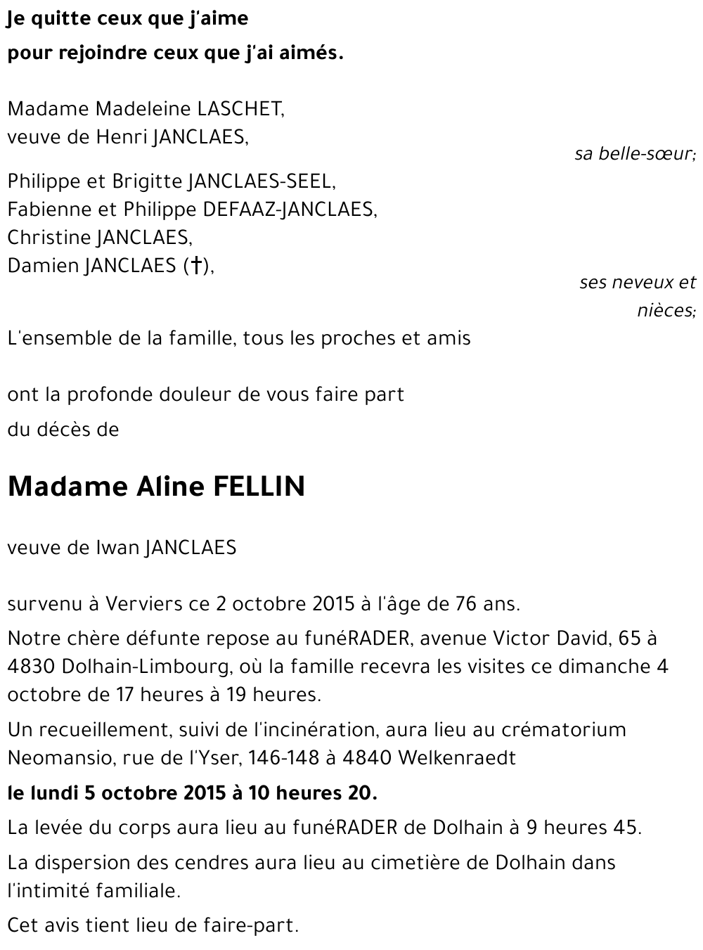 Aline FELLIN