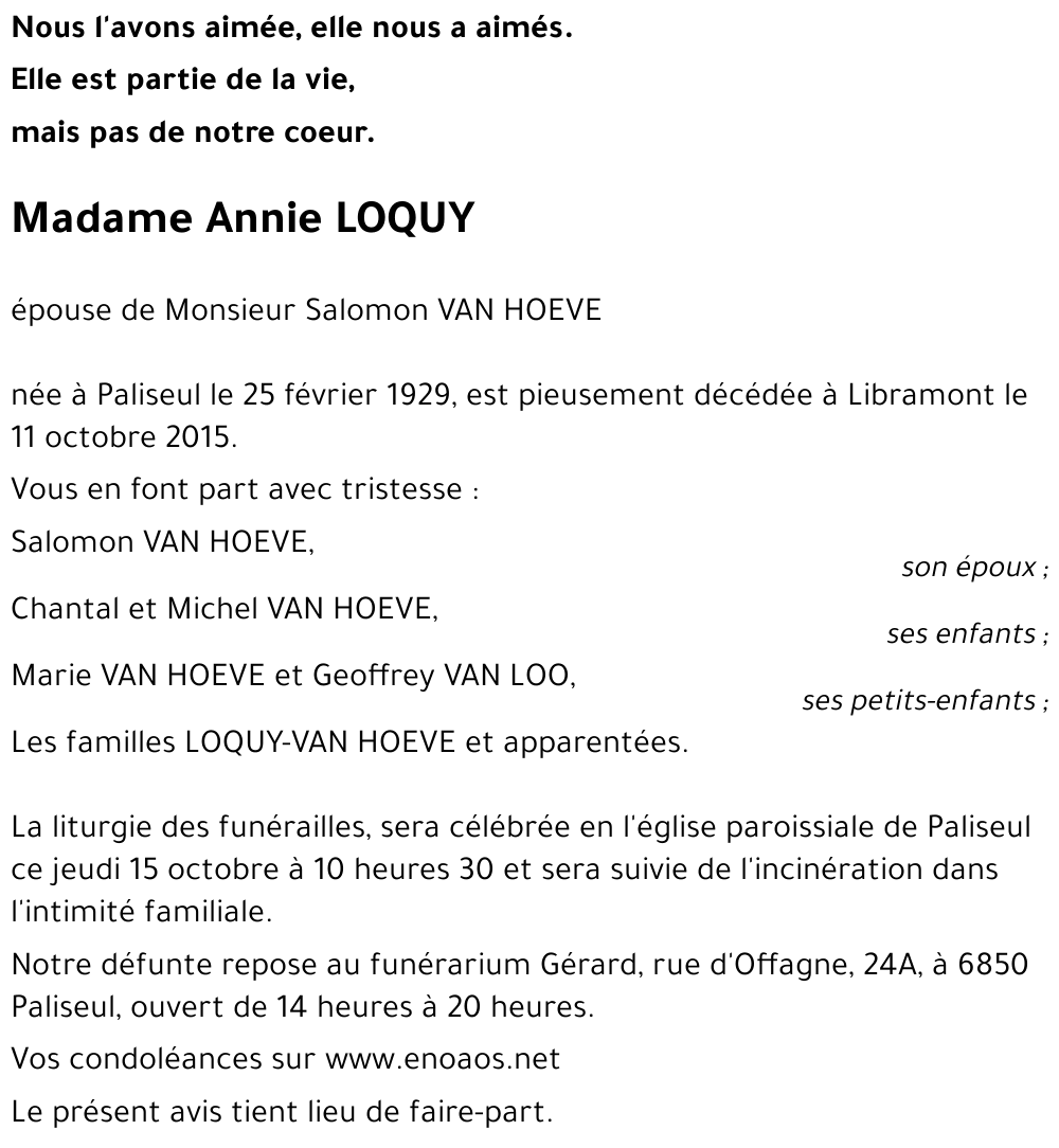 Annie LOQUY
