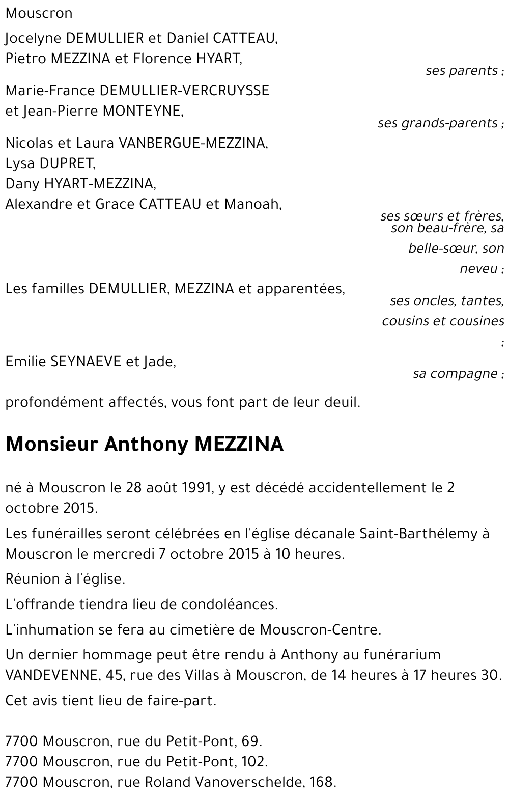 Anthony MEZZINA