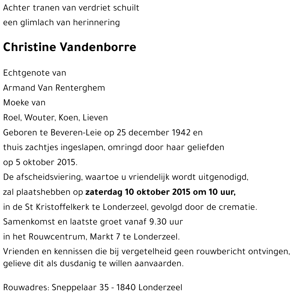 Christine Vandenborre