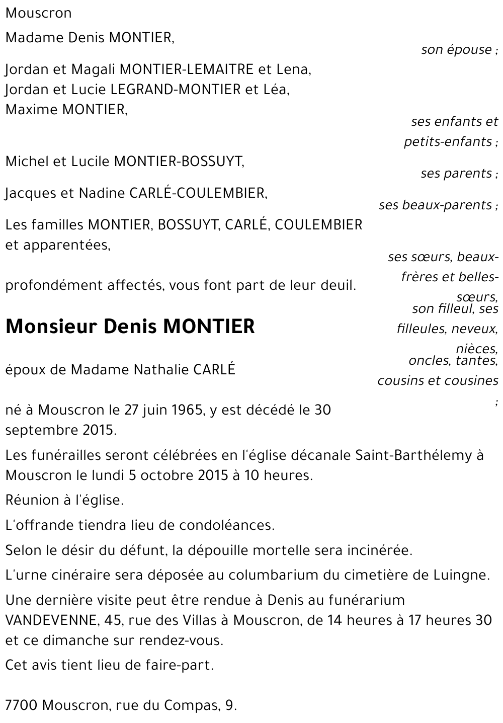 Denis MONTIER