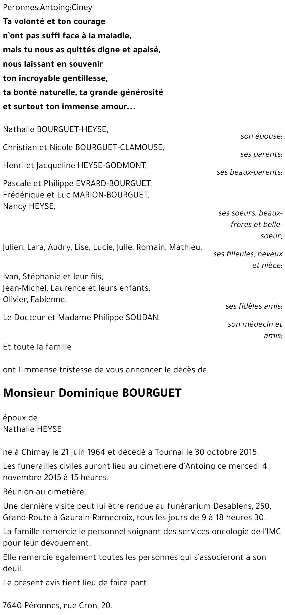 Dominique BOURGUET