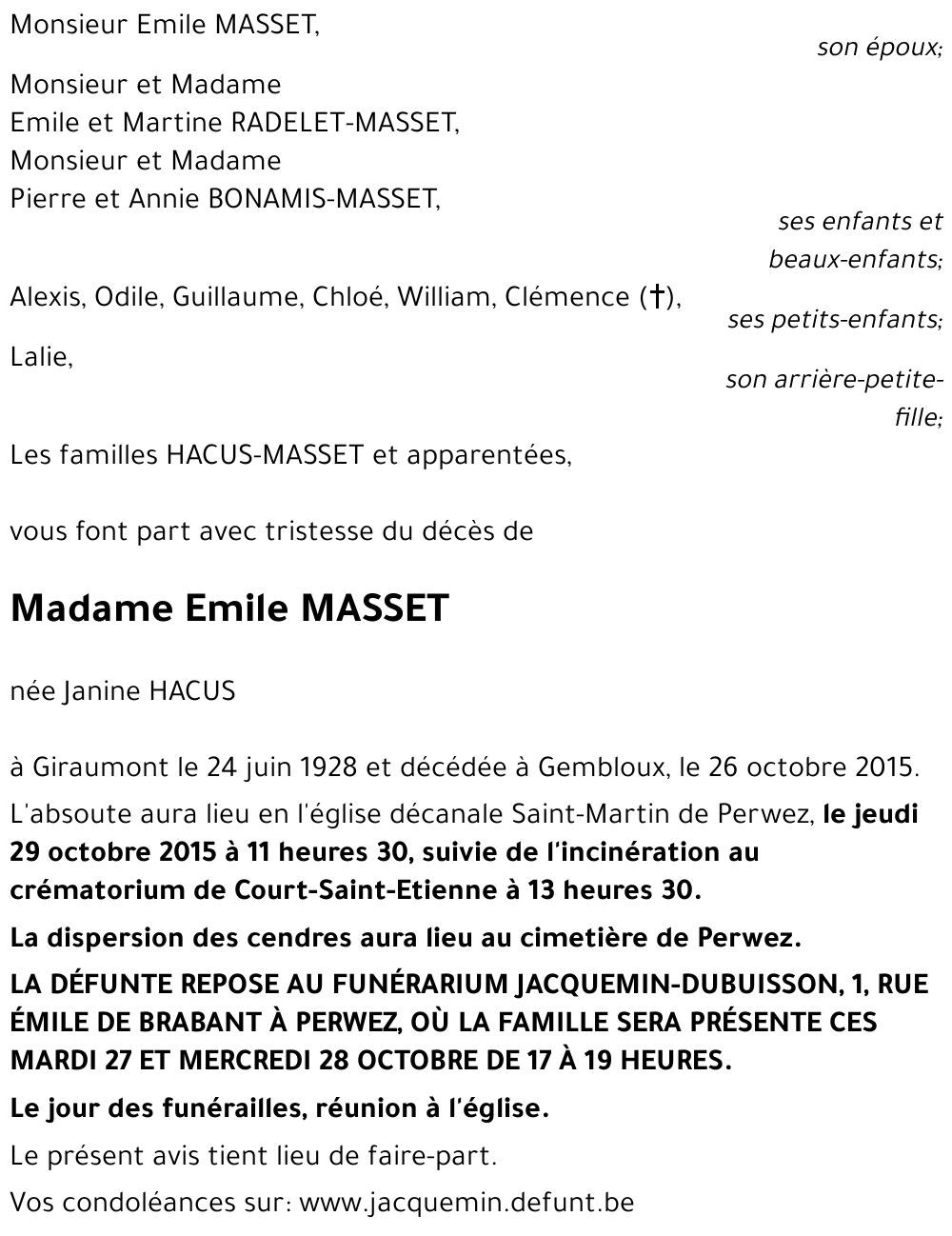 Emile MASSET