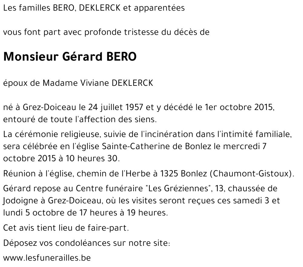 Gérard BERO