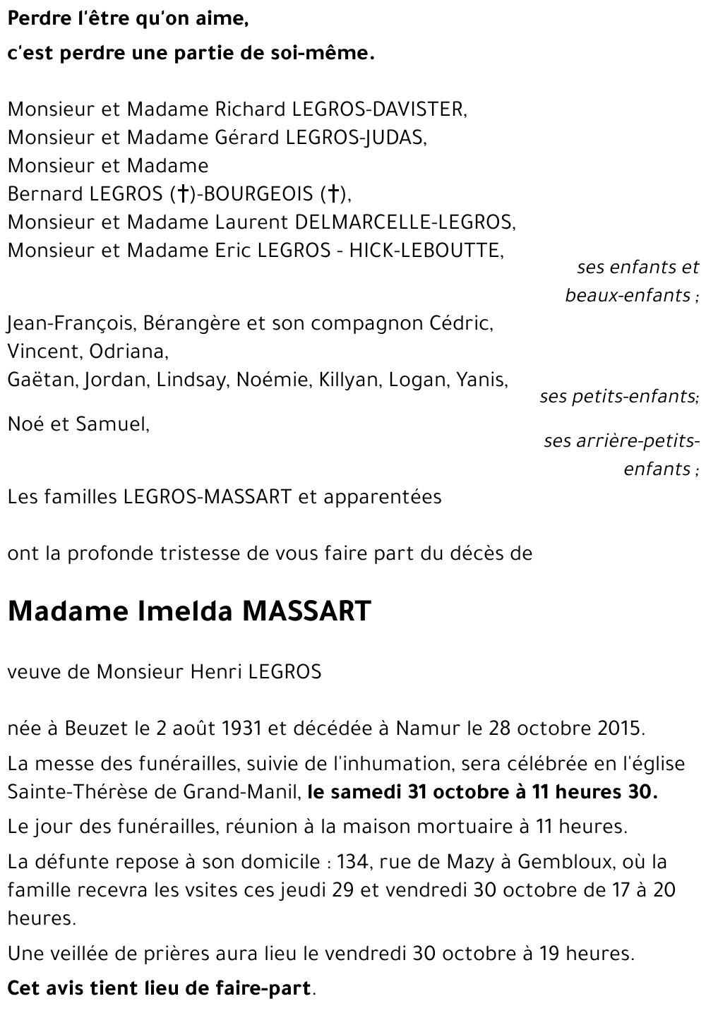 Imelda MASSART