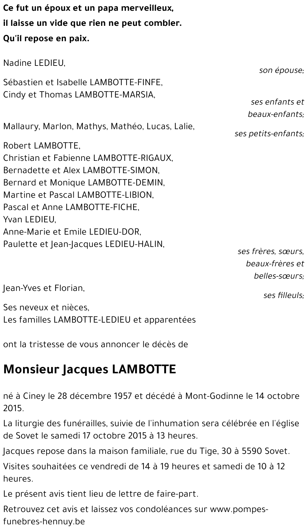 Jacques LAMBOTTE