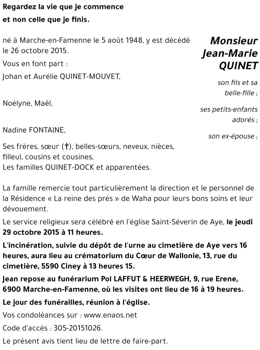 Jean-Marie QUINET