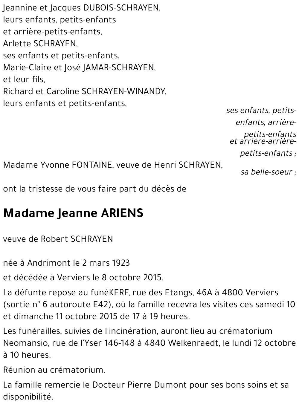 Jeanne ARIENS