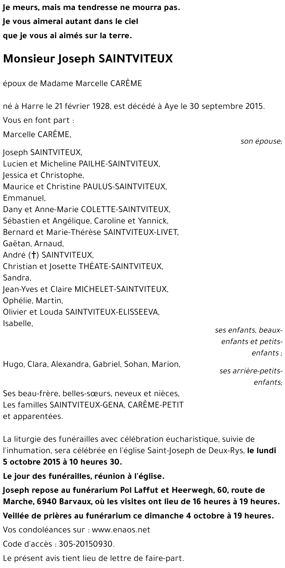 Joseph SAINTVITEUX