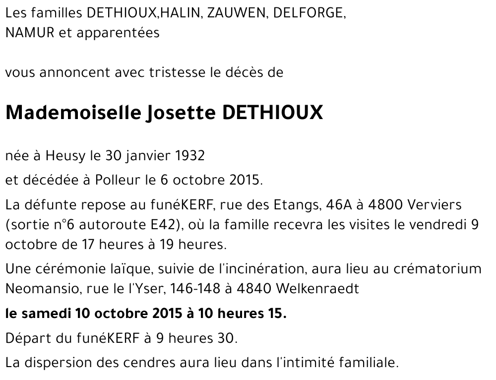 Josette DETHIOUX
