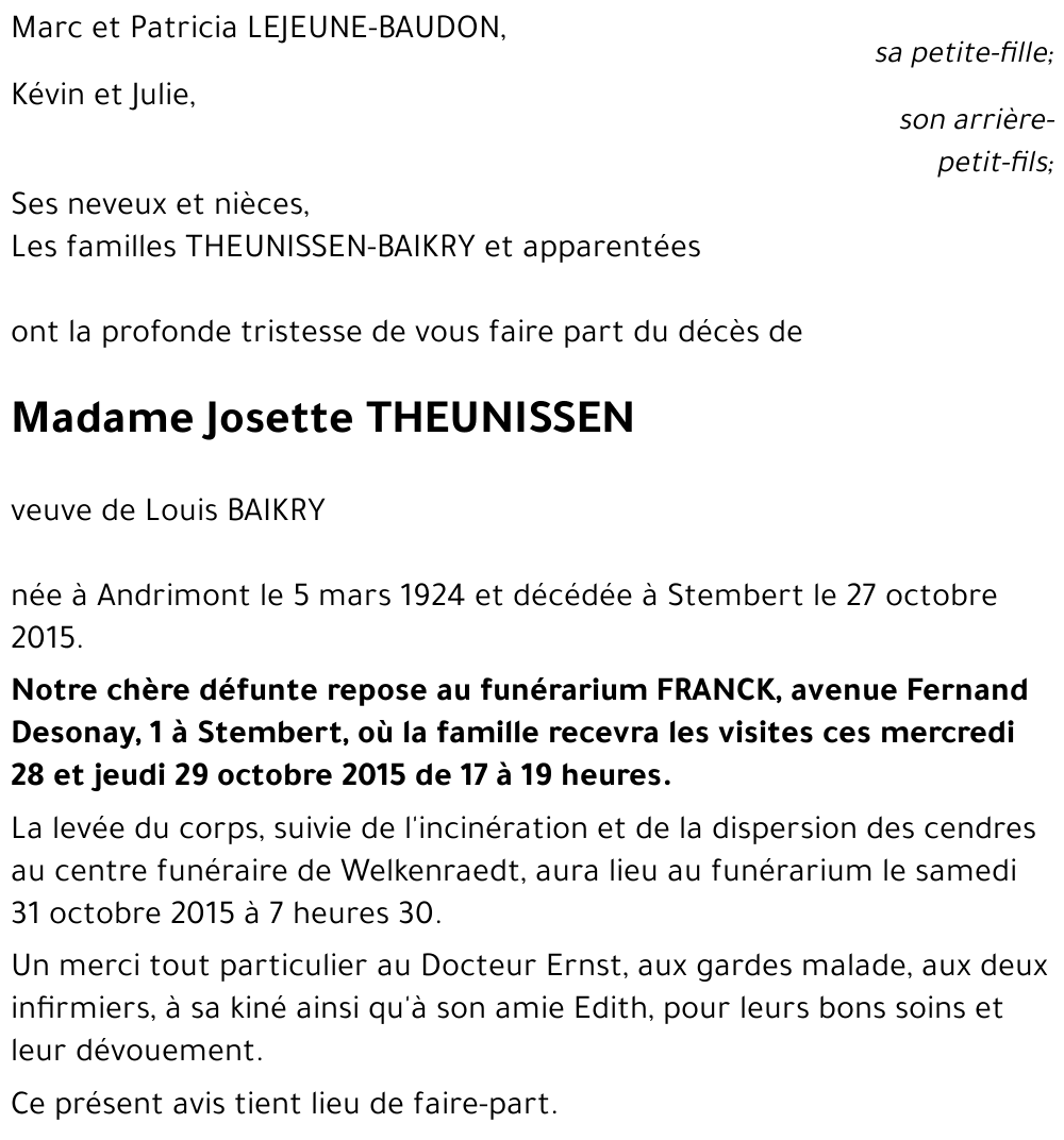 Josette THEUNISSEN