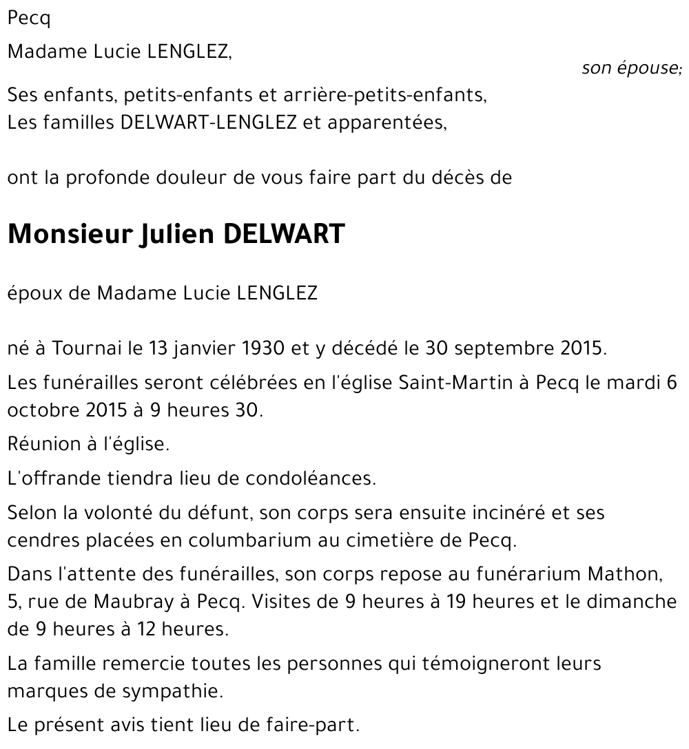 Julien DELWART