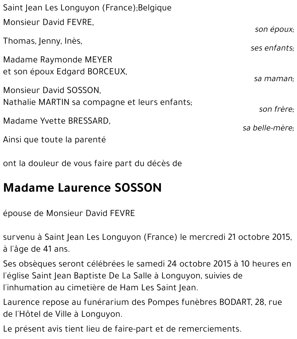 Laurence SOSSON