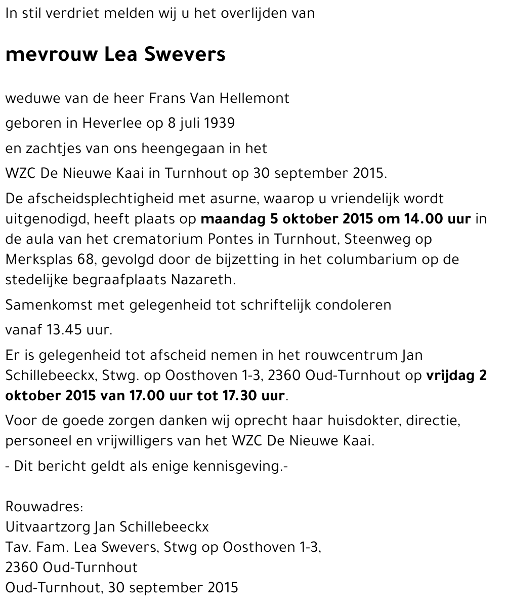 Lea Swevers