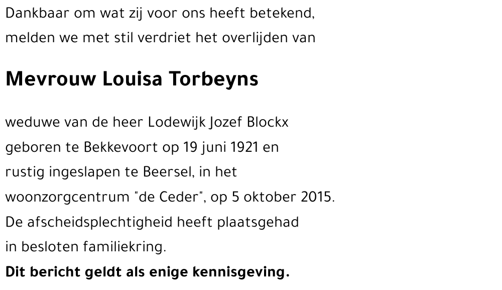 Louisa Torbeyns