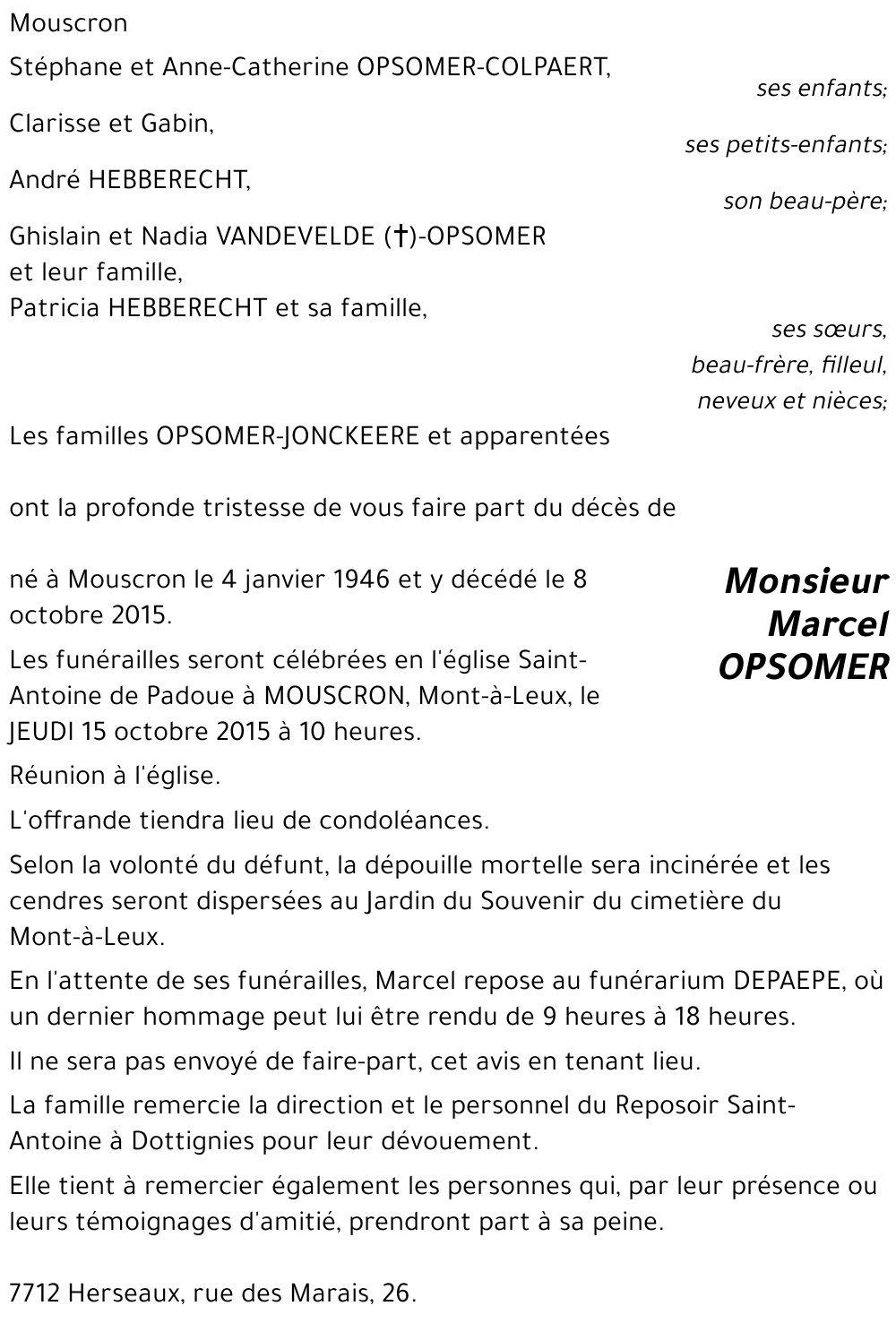 Marcel OPSOMER