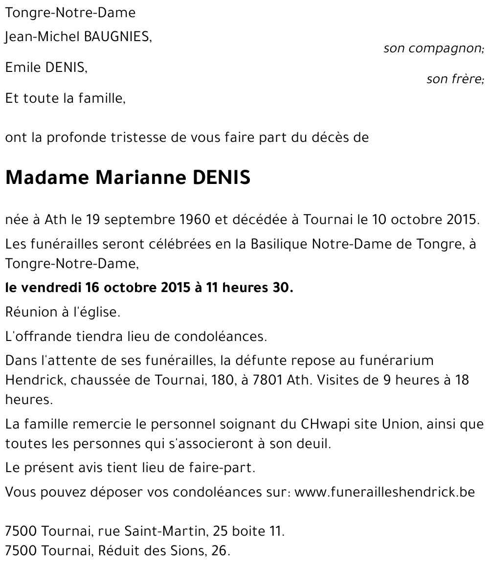 Marianne DENIS