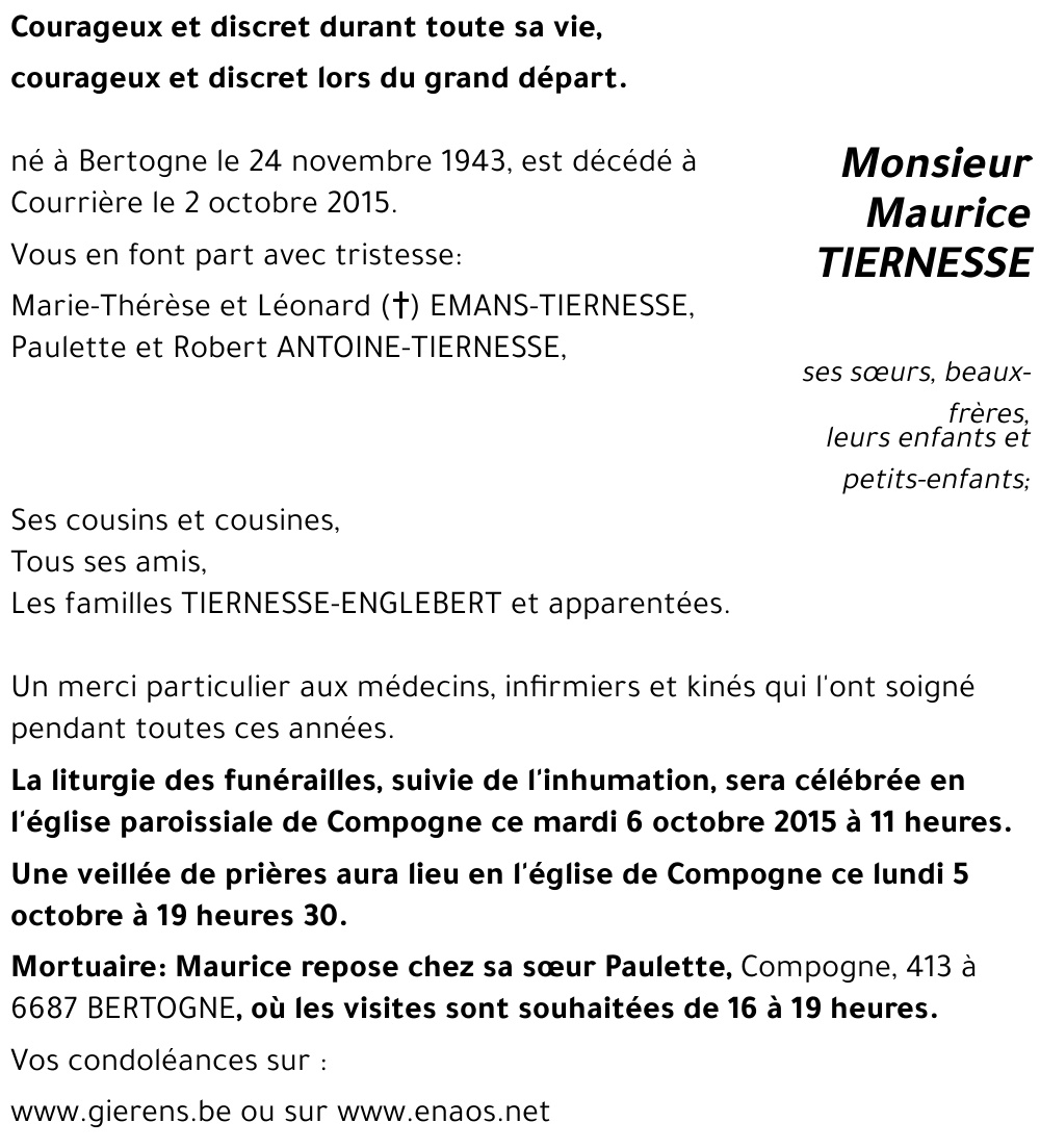 Maurice TIERNESSE