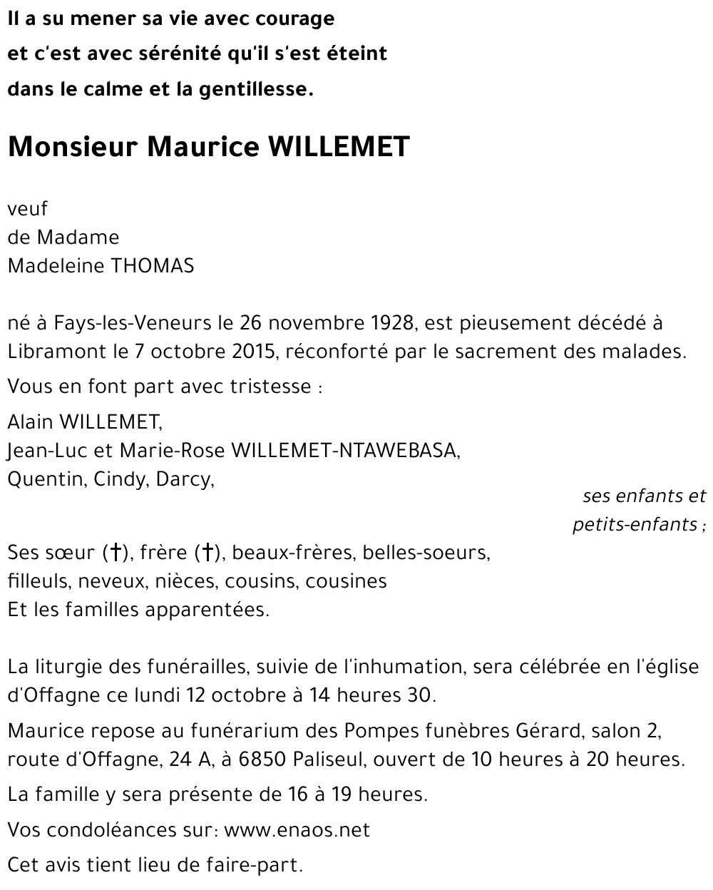 Maurice WILLEMET
