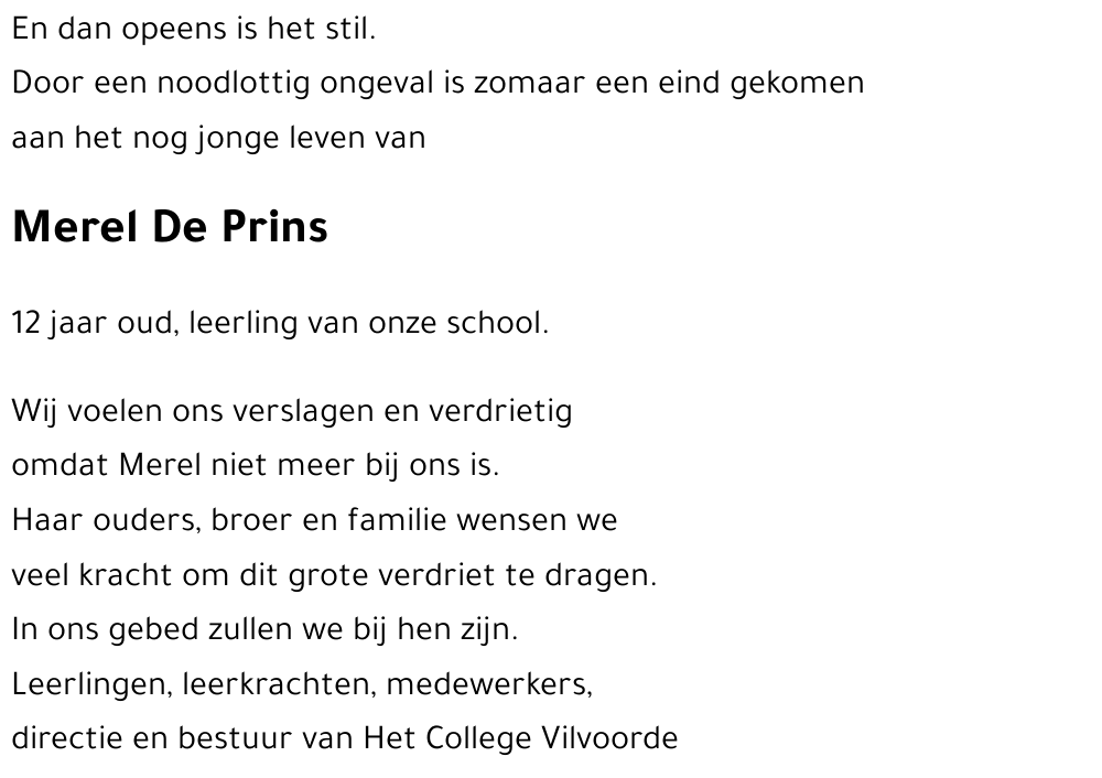 Merel De Prins