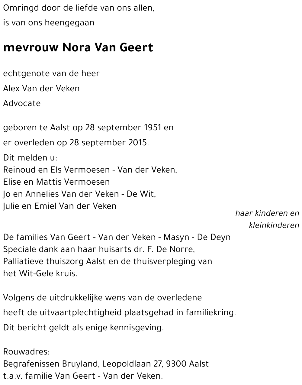 Nora Van Geert