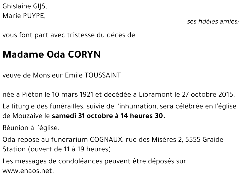 Oda CORYN