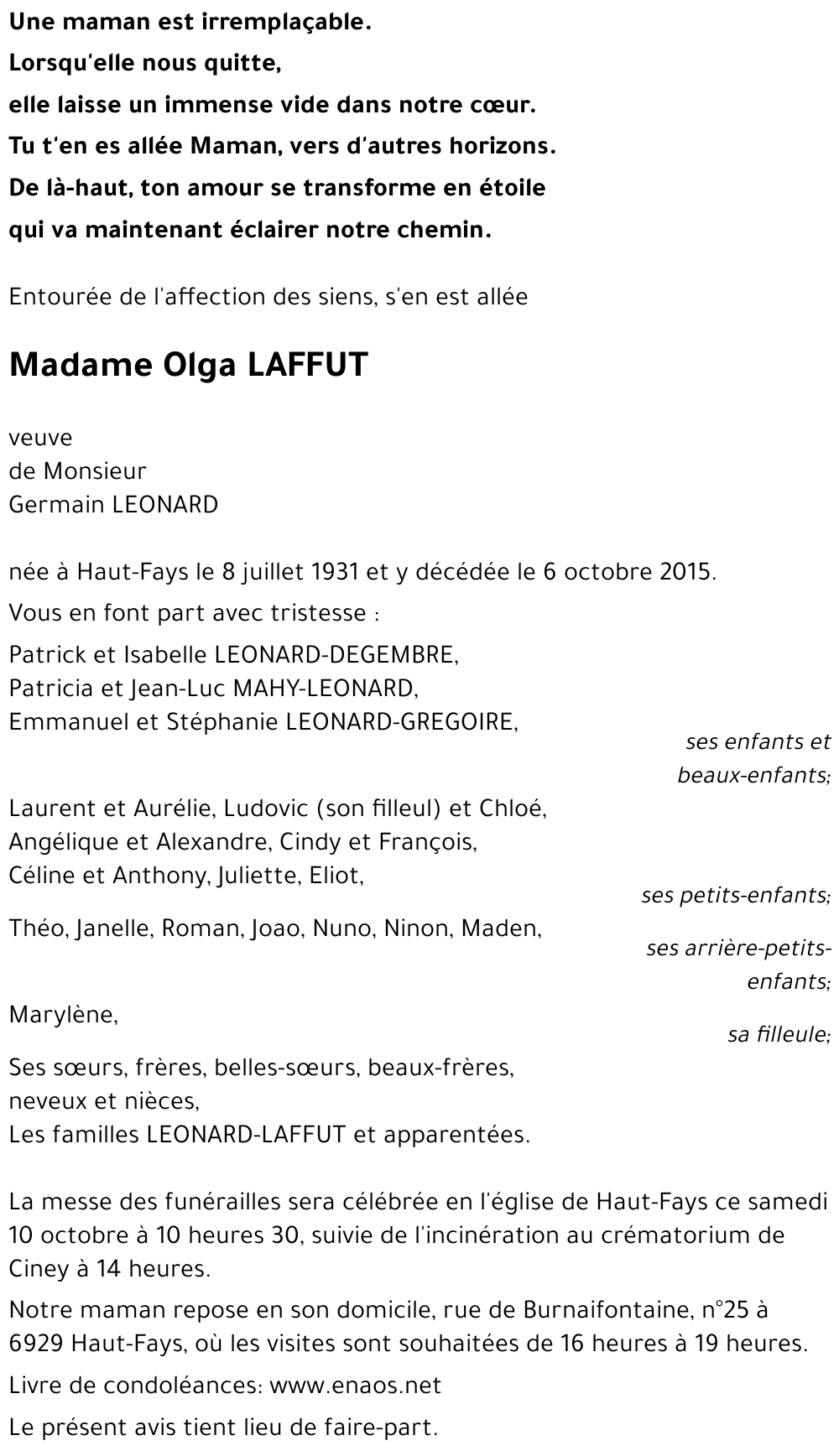 Olga LAFFUT