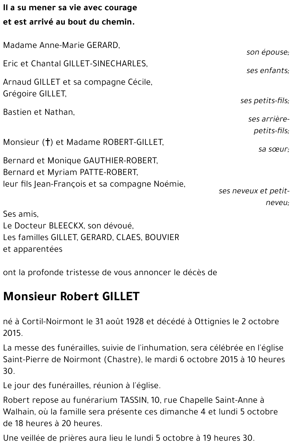 Robert GILLET