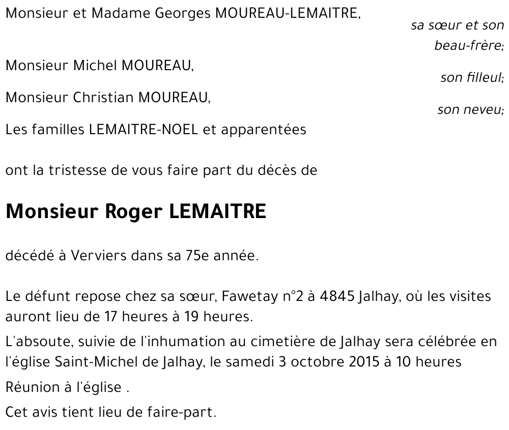 Roger LEMAITRE
