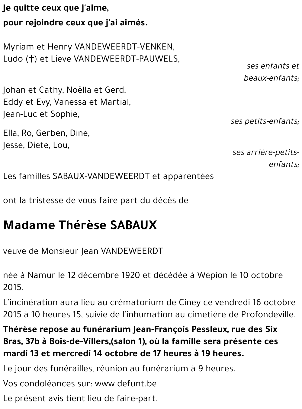 Thérèse SABAUX