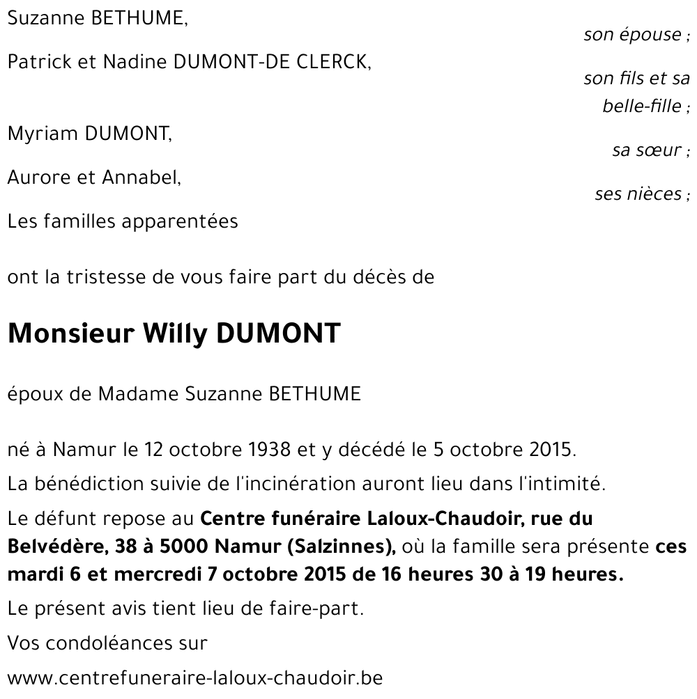 Willy DUMONT