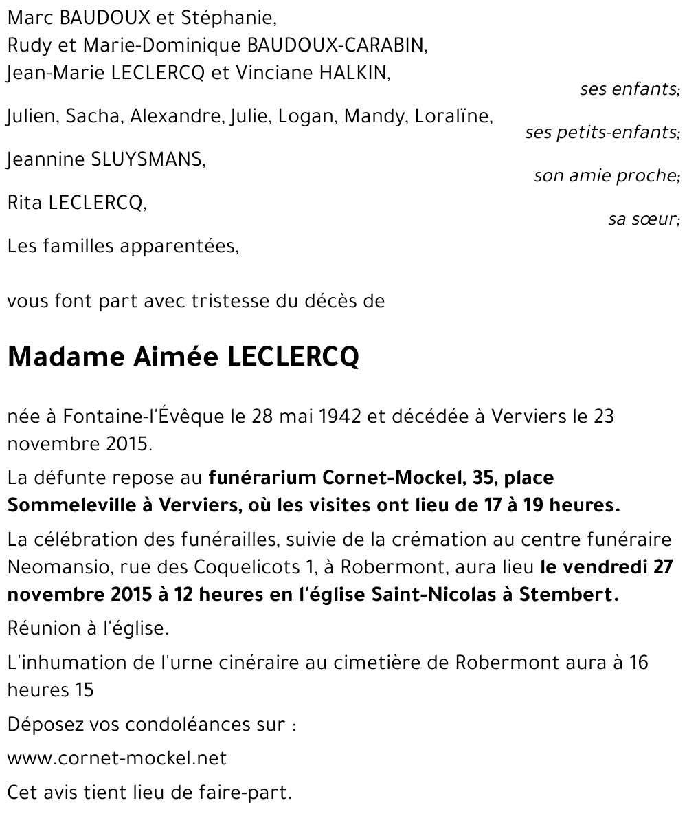Aimée LECLERCQ