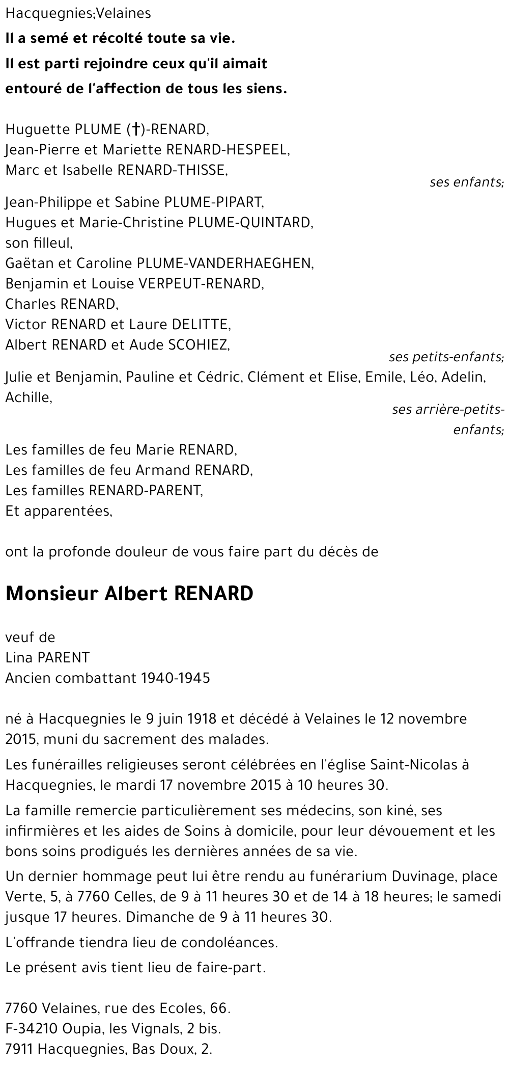 Albert RENARD