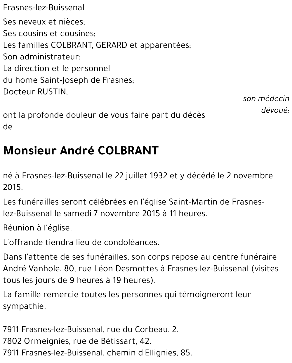André COLBRANT