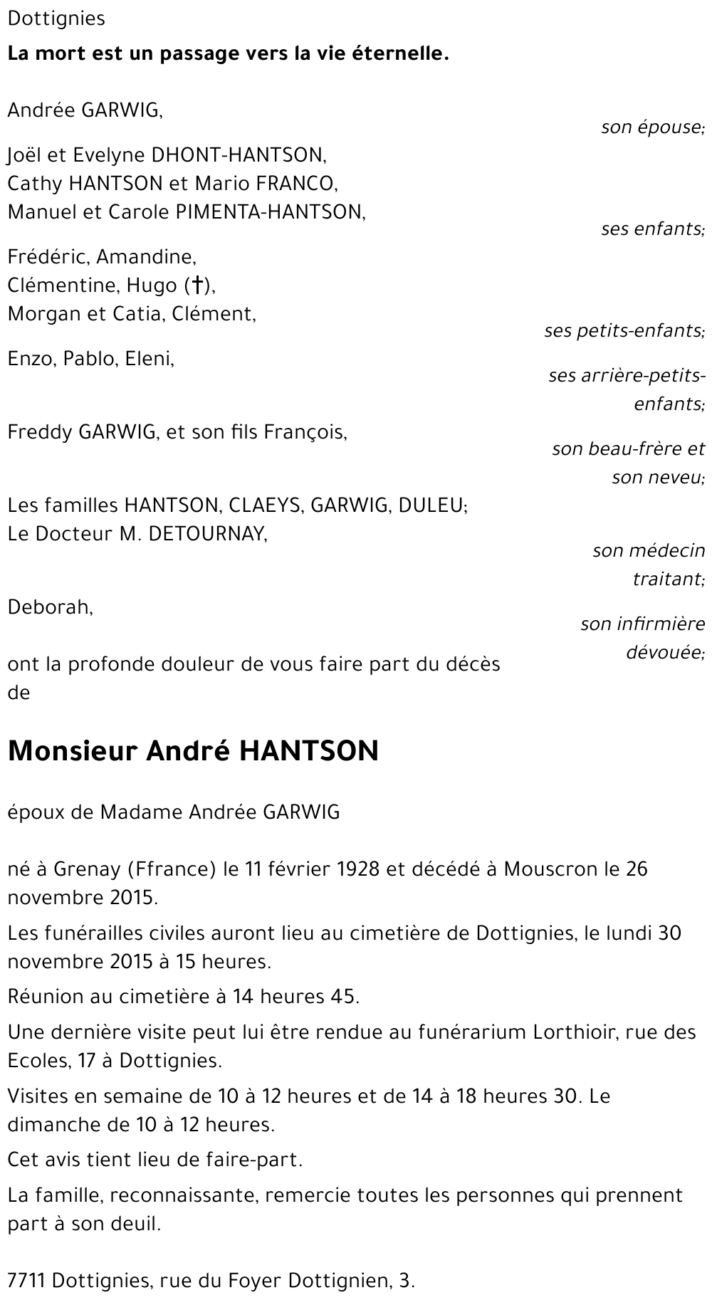 André HANTSON