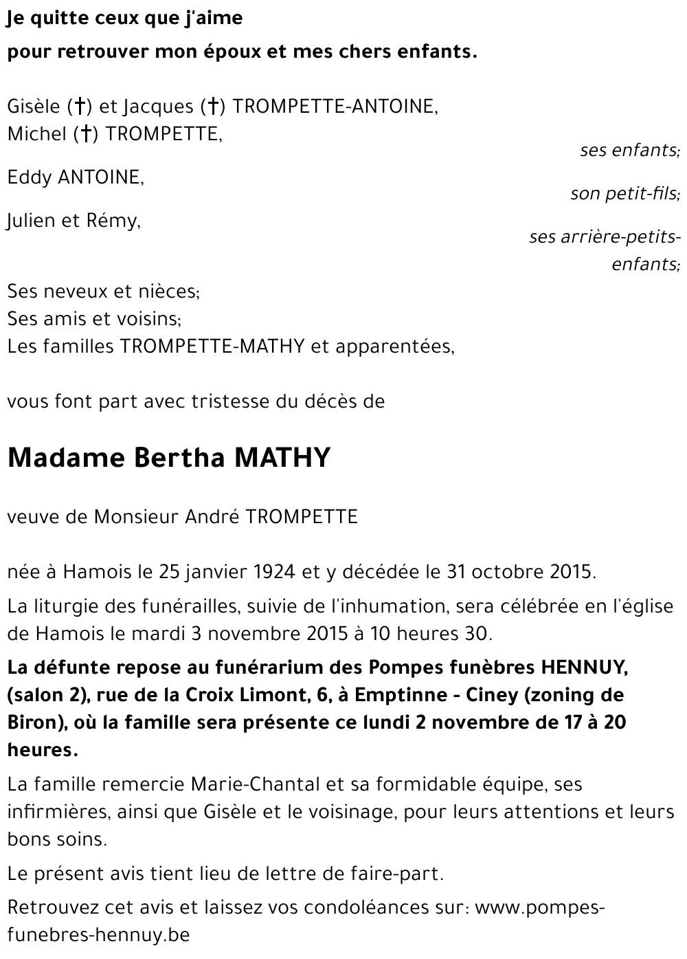 Bertha MATHY