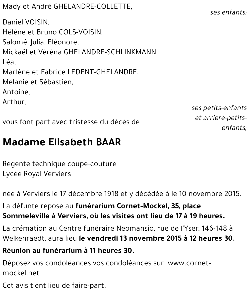 Elisabeth BAAR