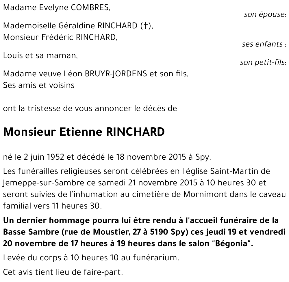 Etienne RINCHARD