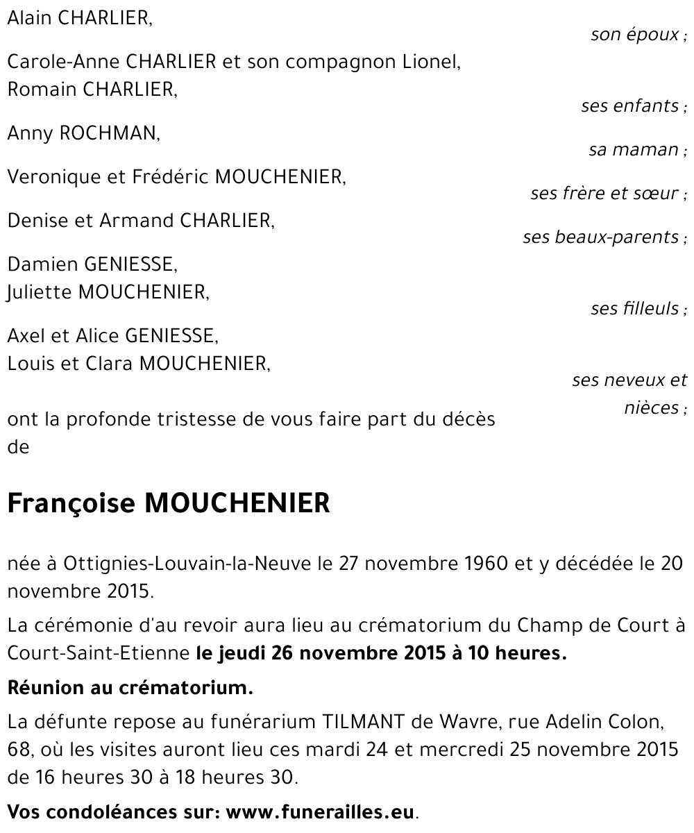 Françoise MOUCHENIER