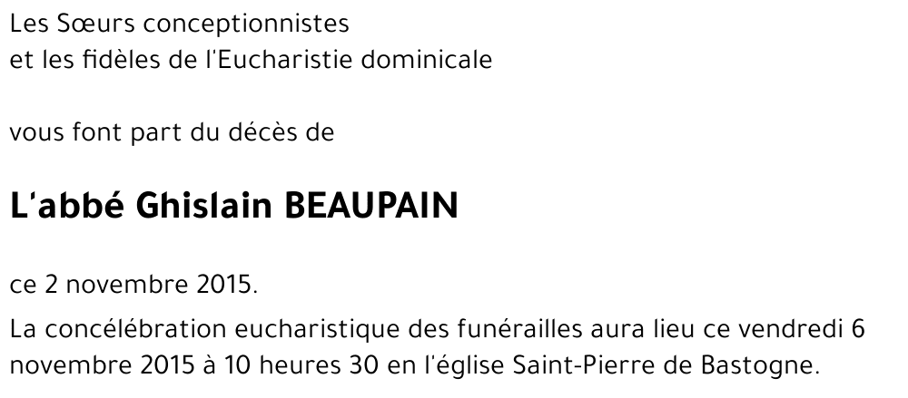 Ghislain BEAUPAIN