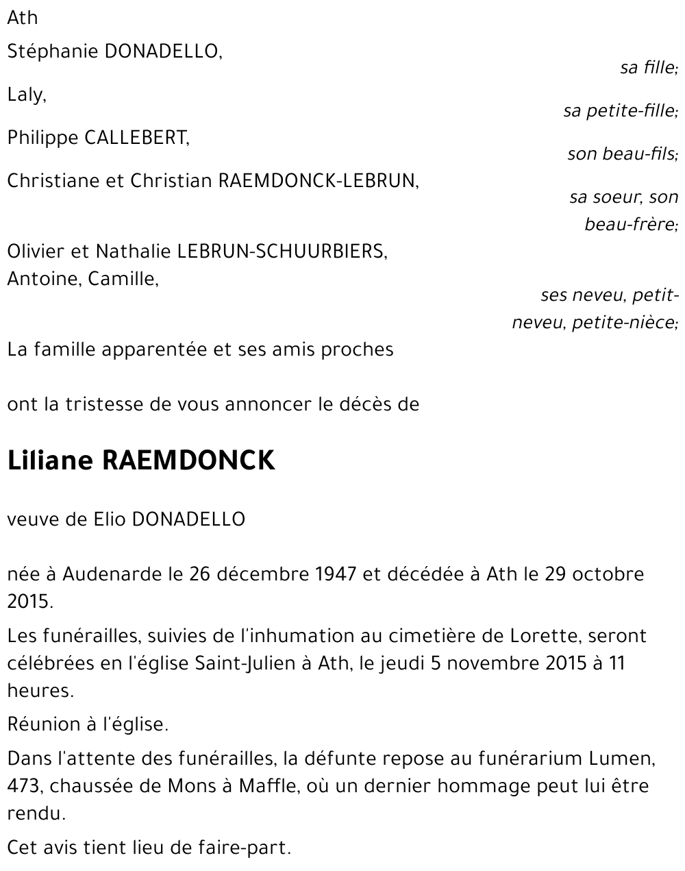 Liliane RAEMDONCK