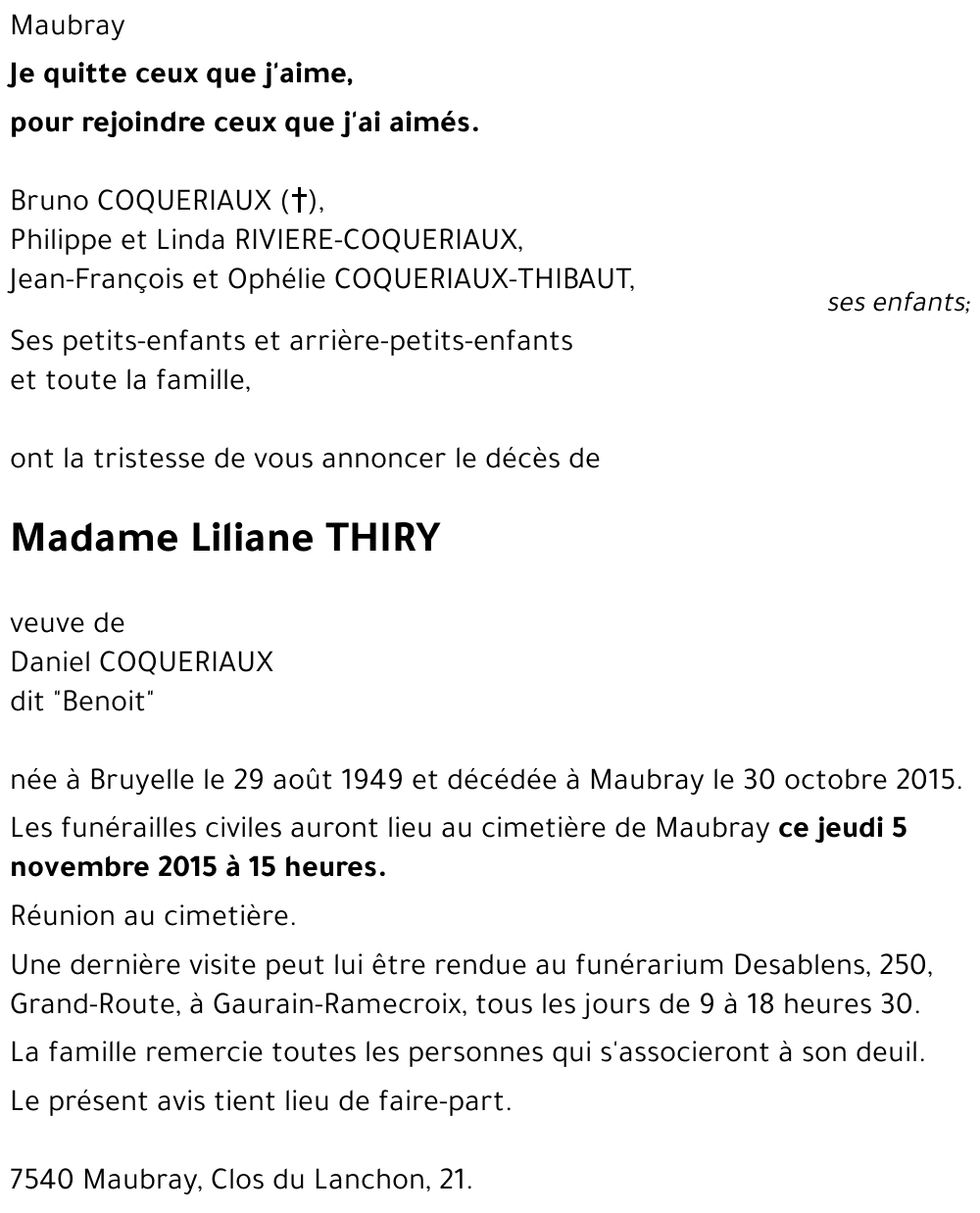 Liliane THIRY