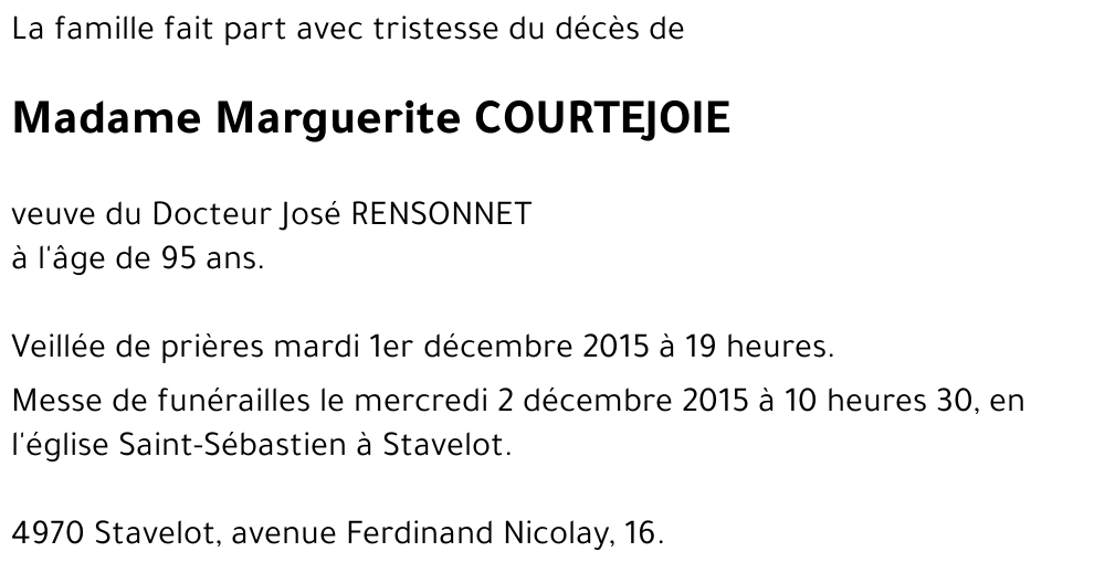 Marguerite COURTEJOIE