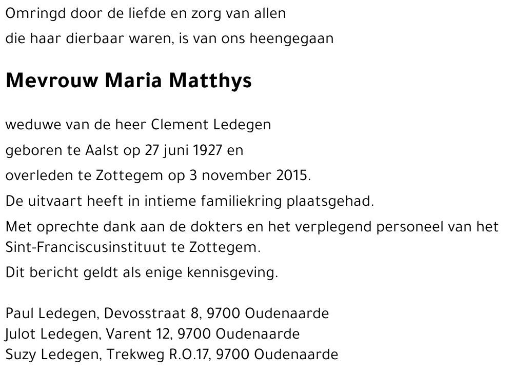 Maria Matthys