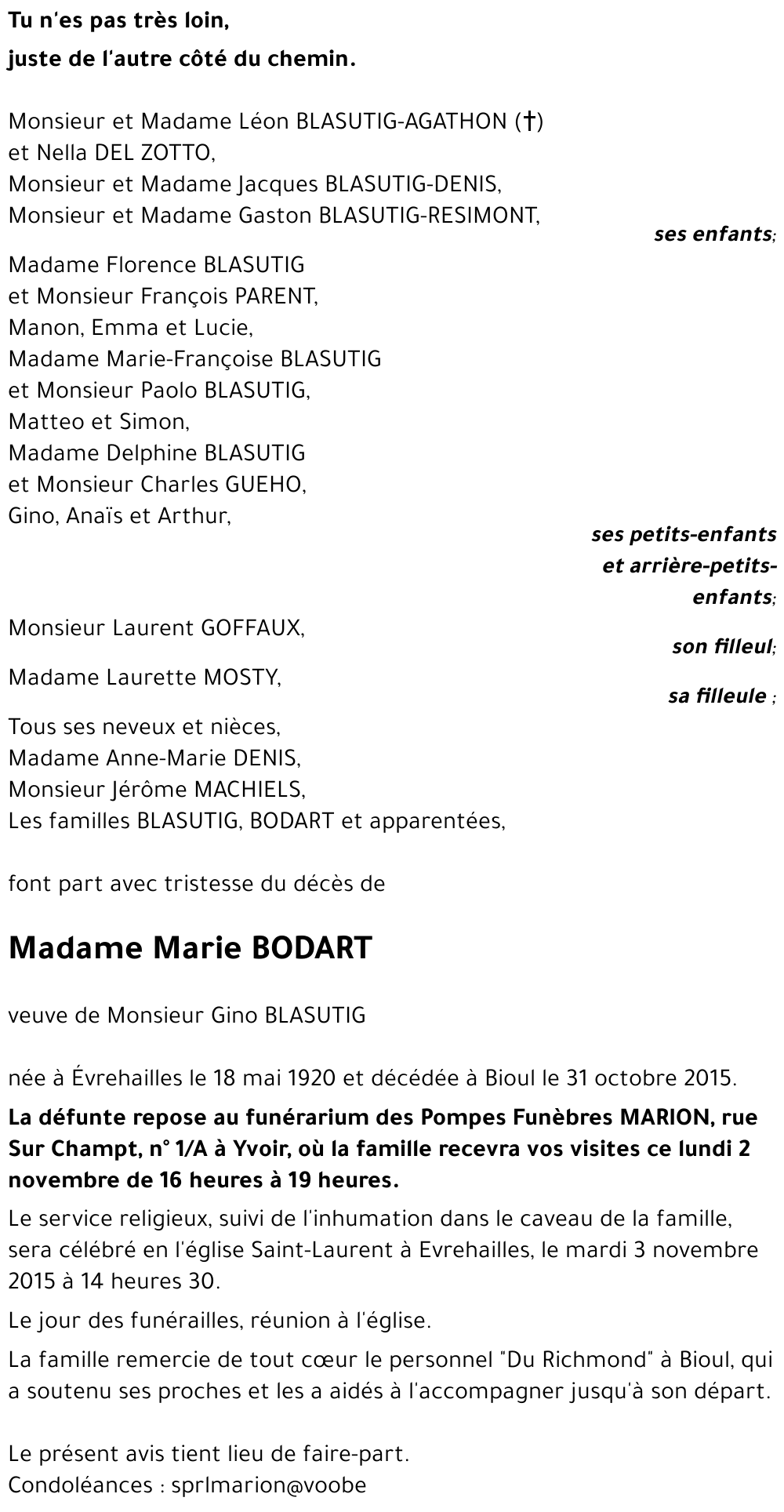 Marie BODART