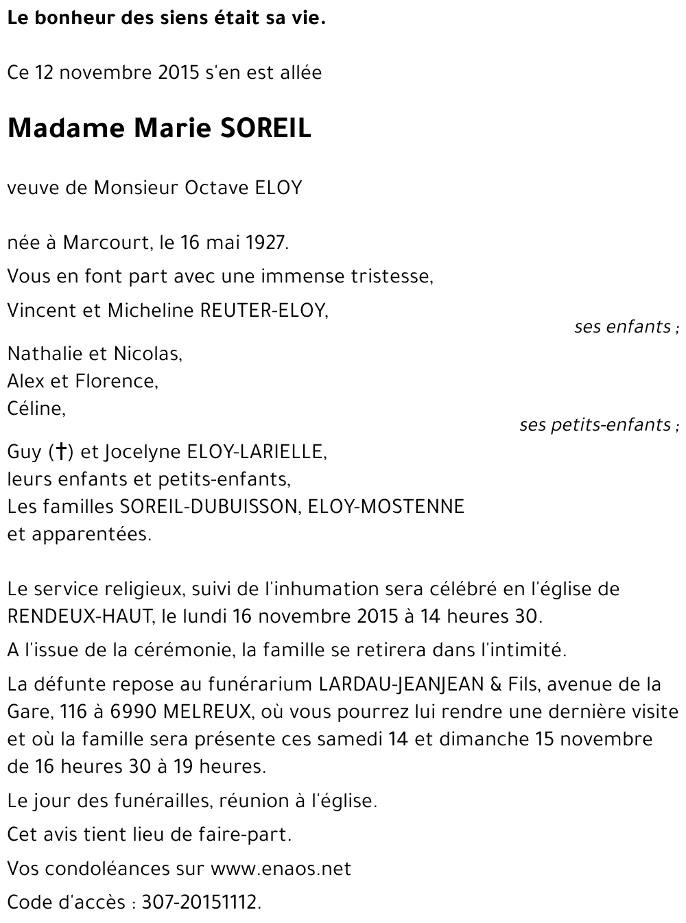 Marie SOREIL