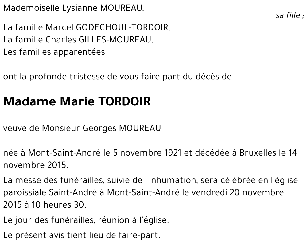 Marie TORDOIR