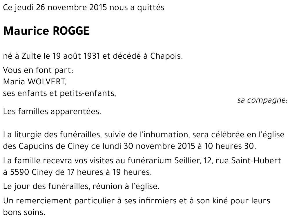 Maurice ROGGE