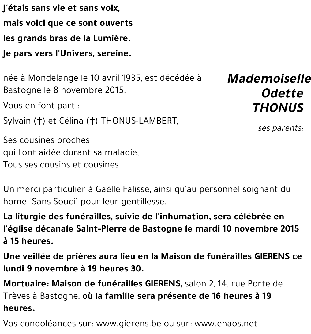 Odette THONUS