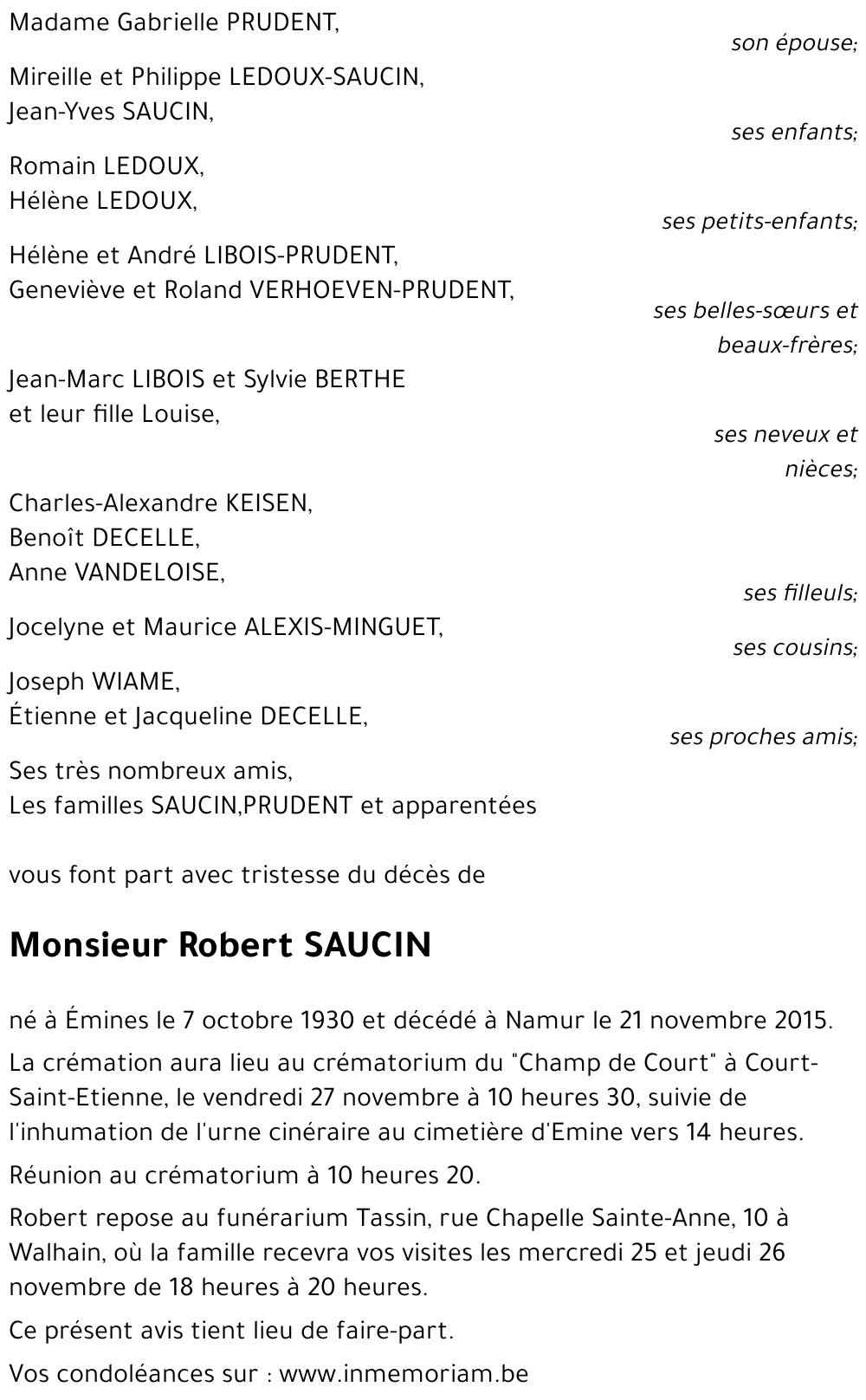 Robert SAUCIN